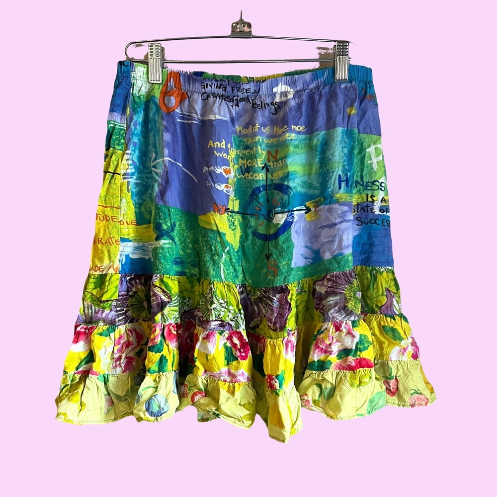 Jams World Hattie Tropical Patterned Skirt Womens Size Large